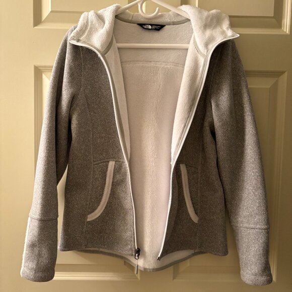 Grey Fleece-Lined North Face Jacket - Picture 3 of 8